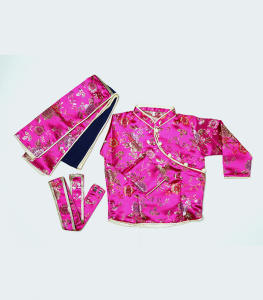 Tamang Lehenga Kid Set (Pink) - Traditional Costumes of Nepal