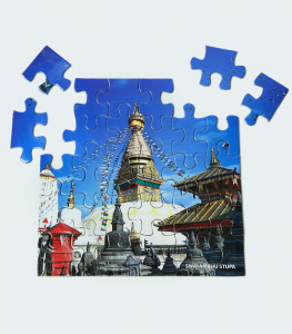 Nepal Cultural Jigsaw Puzzle - Swayambhu Stupa Kathmandu