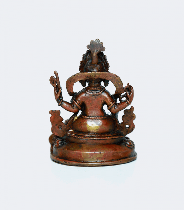 Ganesh 4" Tall - Copper Statue Handmade in Nepal