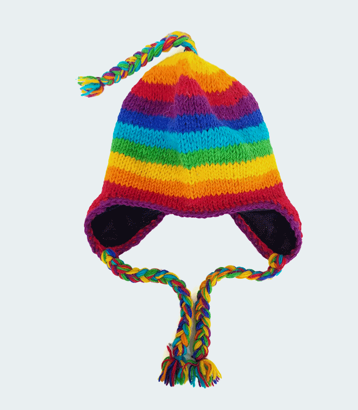 Woolen Kids Hat (Rainbow) – Comfortable and Warm